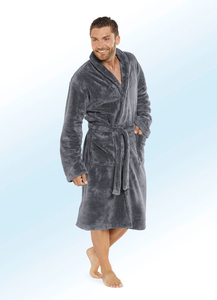 Bademantel f&uuml;r Damen und Herren ANTHRAZIT