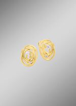 Mattierte Clipstecker mit Zirkonia 