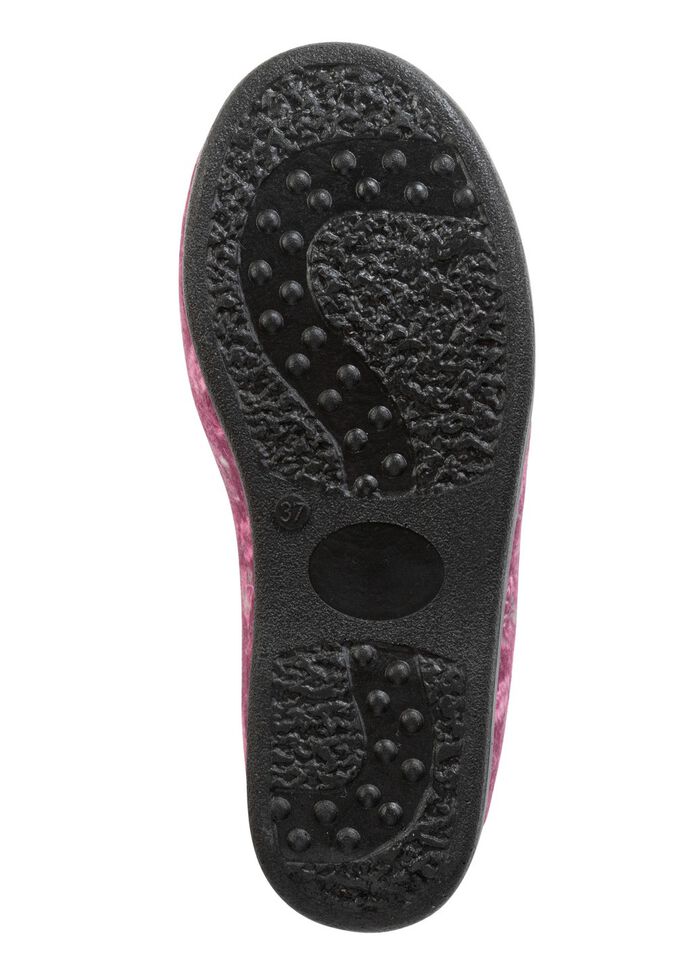 Warme Damen-Hausschuhe, Weite H, mit Wolle 