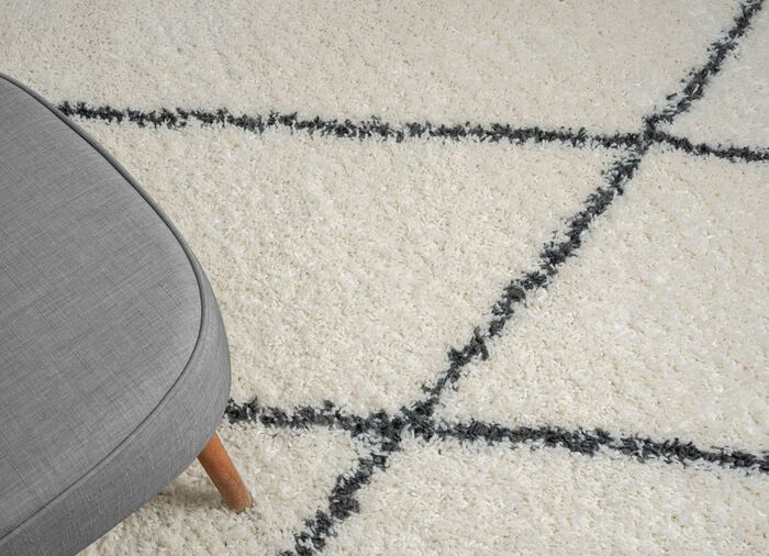 Traumhaft flauschige Shaggy-Br&uuml;cken, -Galerien und -Teppiche CREME