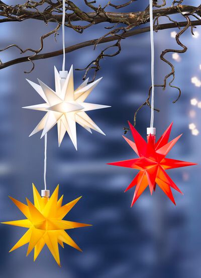 Beleuchteter Stern, batteriebetrieben, mit Timerfunktion 