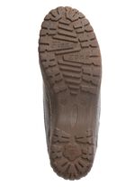 ELENA EDEN Schn&uuml;r-Bootie aus Leder-Materialmix DUNKELBLAU-BRAUN