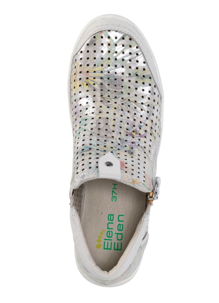 ELENA EDEN Bootie aus zart schimmerndem Rind-Nubukleder ECRU