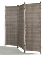 Witterungsbeständiger Paravent mit stabilem Stahlgestell GRAU