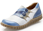 Gemini Slipper mit Zierknöpfen WEISS-JEANS