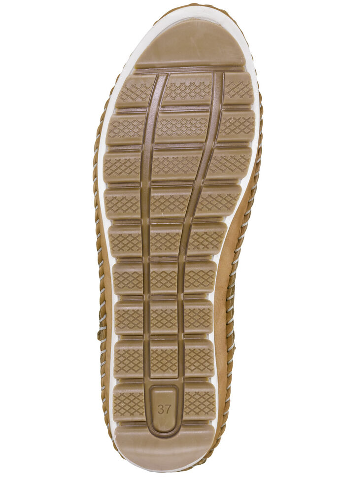 Gemini Mokassin-Slipper mit sommerlicher Perforierung CAMEL