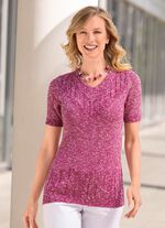 Pullover aus Melangegarn FUCHSIA MELIERT