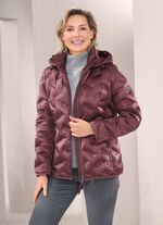 Daunenjacke mit abnehmbarer Kapuze MAUVE