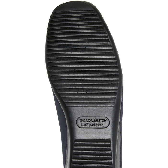 Waldl&auml;ufer, bequeme Damen-Slipper, Weite H, mit herausnehmbarem Fu&szlig;bett MARINE-COGNAC