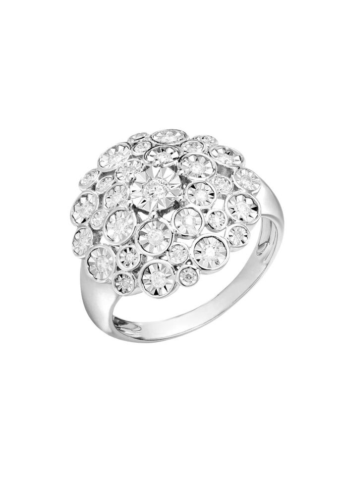 Damenring aus edlem Weißgold 