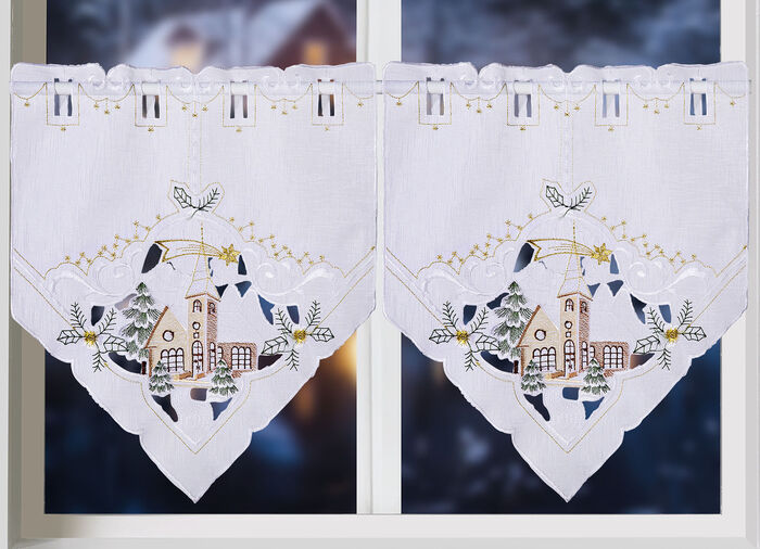 Scheibenhänger, 2er-Set, in Leinenoptik 