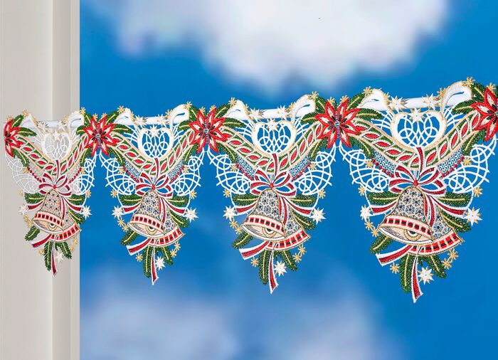 Stangendekoration mit weihnachtlichen Motiven WEISS