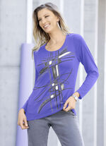 Shirt mit Glimmer- und Plättchenzier in 2 Farben LILA