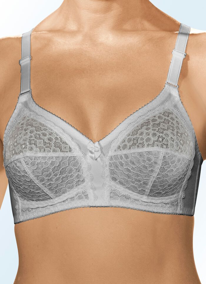 Format BH mit unterlegten Spitzencups SILBERGRAU