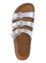 ELENA EDEN Pantolette mit buntem Metallic-Schimmer BLEU-METALLIC