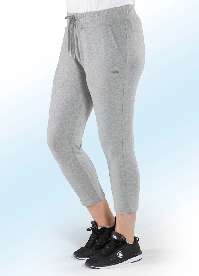 Caprihose von &bdquo;LPO&ldquo; in 3 Farben HELLGRAU MELIERT