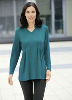 Shirt mit Stehkragen in 2 Farben PETROL