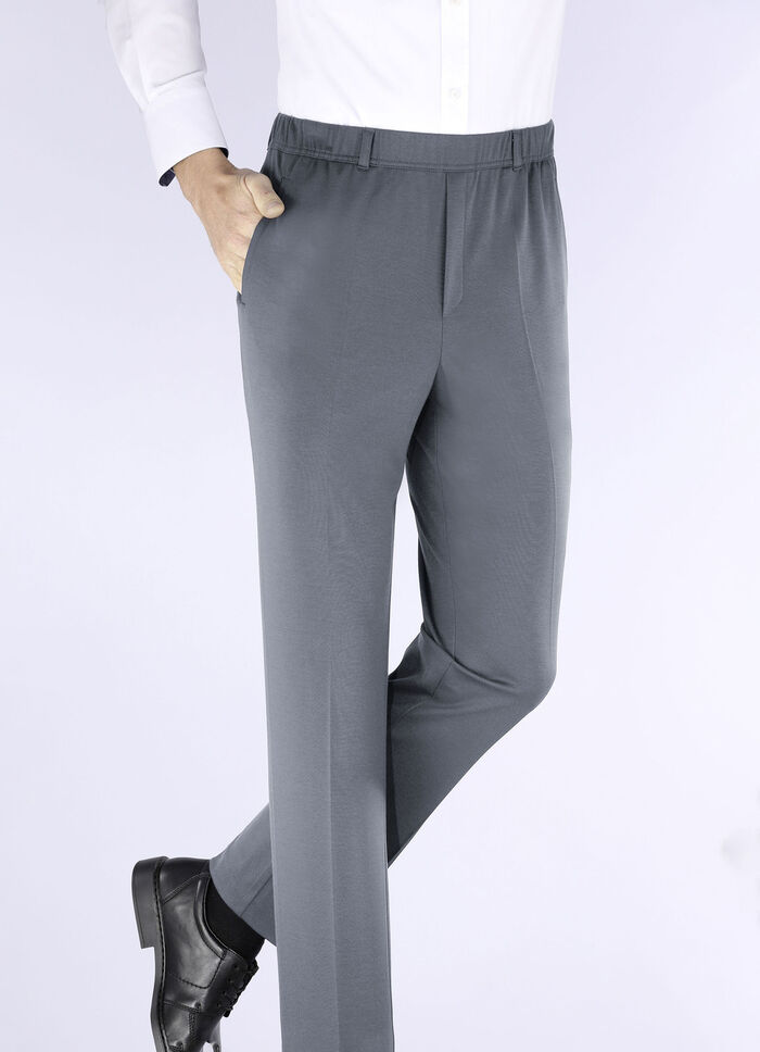 "Klaus Modelle"-Superstretch-Schlupfhose in 4 Farben GRAUBLAU MELIERT