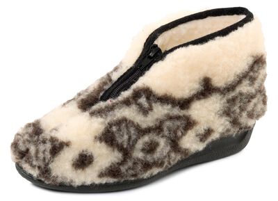 Warme Damen-Hausschuhe, mit Rei&szlig;verschluss 