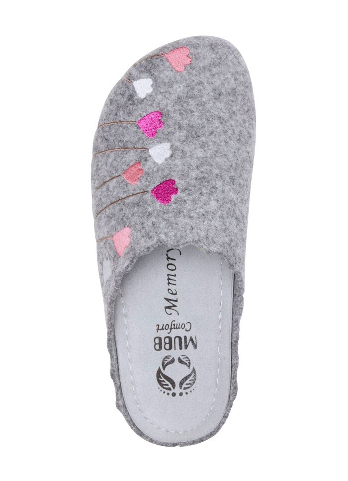 Mubb, klassische Damen-Hausschuhe, Weite H, mit anatomisch geformtem Fu&szlig;bett 