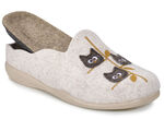Laurina Pantoffel mit Applikation und Stickerei BEIGE