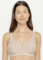 Susa Zweierpack BH mit Spitzeneins&auml;tzen 1X AUBERGINE, 1X PUDER