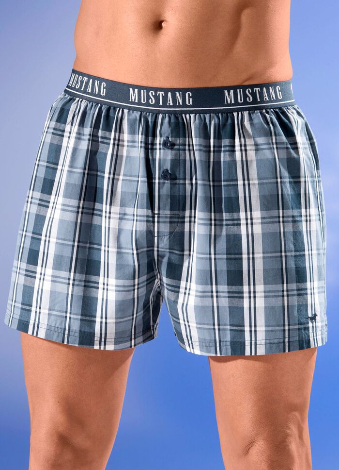 Mustang Zweierpack Boxershorts mit Elastikbund 