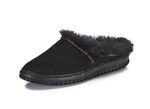 Gemini Pantoffel aus weichem, bestem Veloursleder SCHWARZ