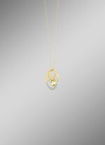Anh&auml;nger mit Brillanten und Peridot 