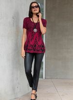 Tunika mit Bord&uuml;ren-Druck 