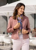 Kurzjacke aus Veloursleder-Imitat 