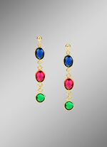 Farbenfrohe Eleganz: Ohrstecker mit Quarzen in verschiedenen Farben 