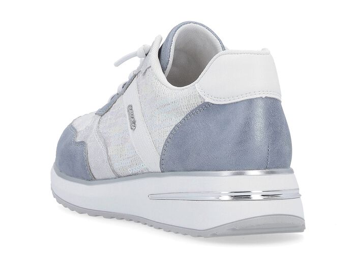 Sneaker mit schimmernden Pailletten BLEU-WEISS