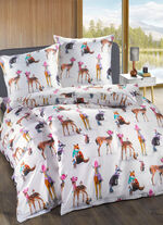 Allover dessinierten Bettwäsche-Garnitur