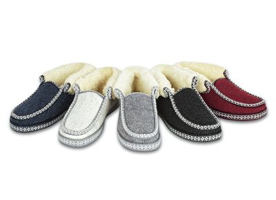 Hütten-Hausschuh mit Anti-Rutsch-Gummi-Laufsohle 