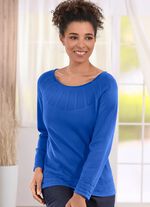 Pullover in Strukturmix ROYALBLAU