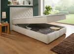Boxspringbett mit Bettkasten und Topper CREME