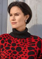 Pullover mit Glitzerakzenten ROT-SCHWARZ-SILBERFARBEN