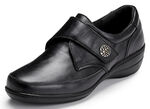 ELENA EDEN, bequeme Damen-Slipper, WeiteH, mit herausnehmbarem Fußbett SCHWARZ