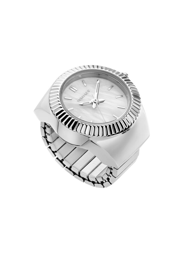 Ringuhr mit Gehäuse aus Edelstahl