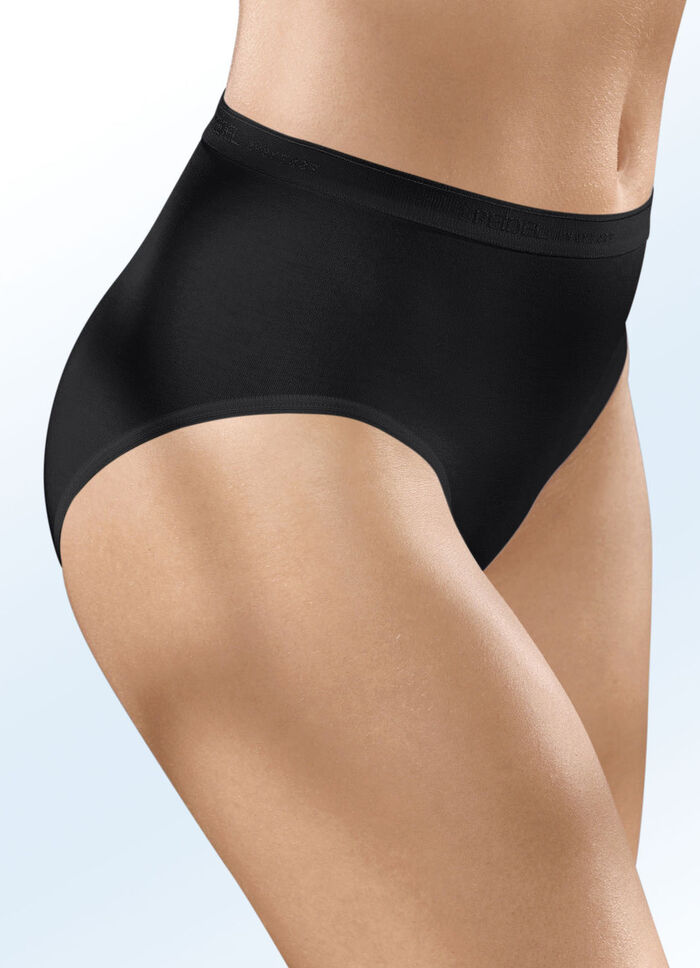Speidel Viererpack Slips ohne Seitennähte SCHWARZ
