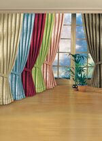 &Uuml;bergardinen-Garnitur mit Universalschienenband 