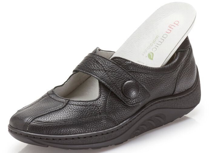 Waldl&auml;ufer Slipper mit Abrollfunktion SCHWARZ
