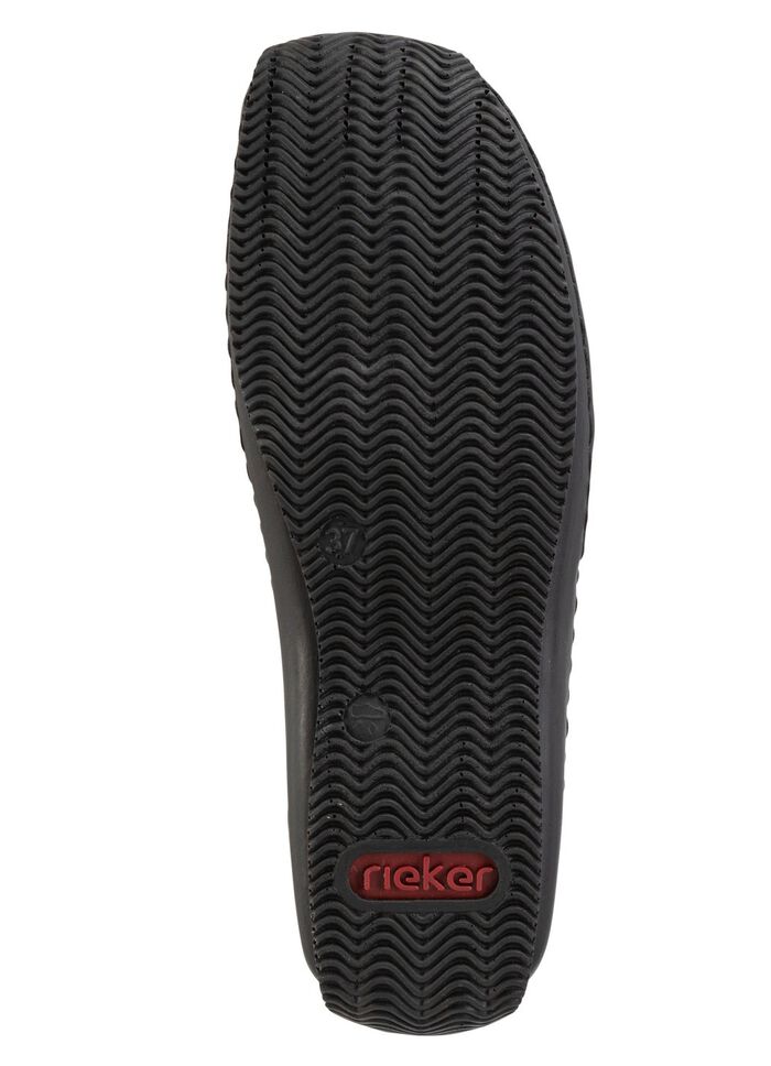 Rieker, klassische Damen-Slipper, mit Rei&szlig;verschluss SCHWARZ
