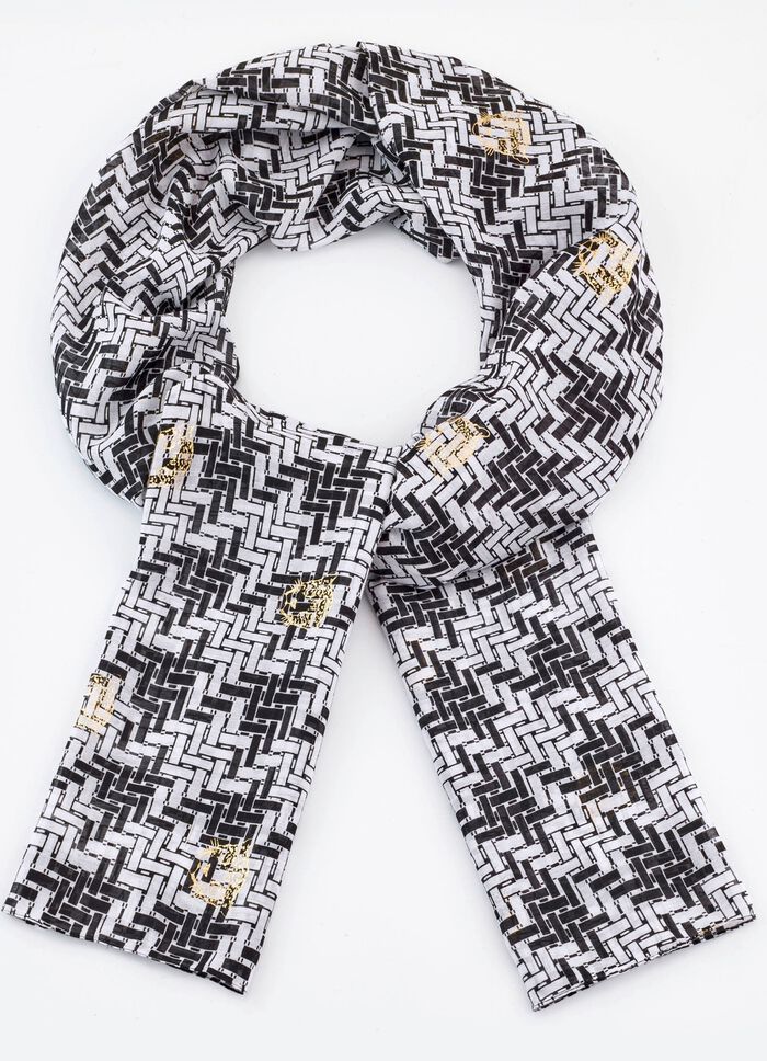 Schal mit grafischem Dessin 