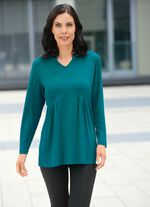 Shirt mit Stehkragen in 2 Farben PETROL