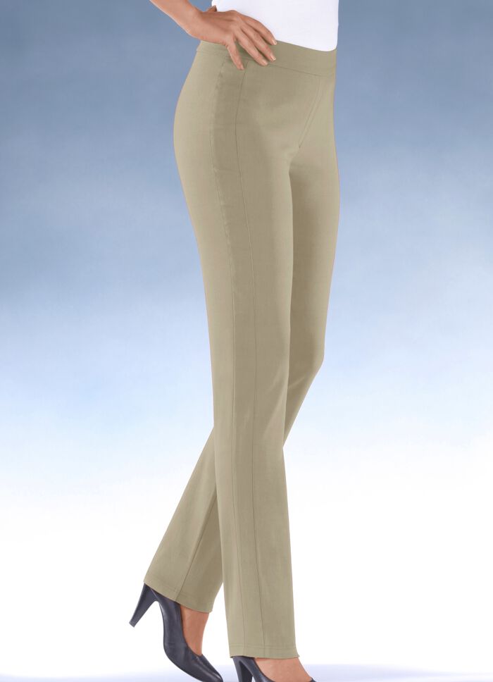Hochelastische Hose in 13 Farben BEIGE