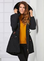 Parka mit Pl&uuml;sch-Innenausstattung in der Kapuze 