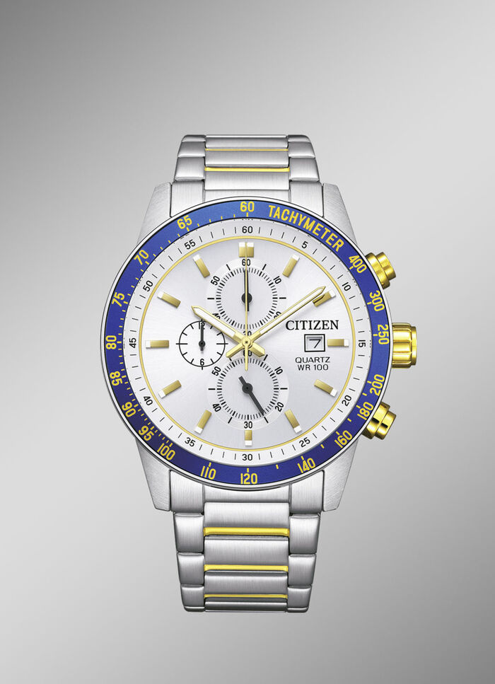 Citizen-Quartz-Herrenchronograph in Bicolor 