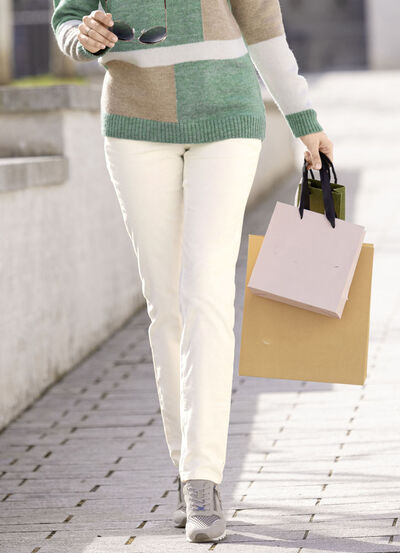 Cordhose in Ecru 